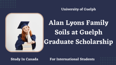 The University of Guelph Alan Lyons Family Soils at Guelph Graduate Scholarship in Canada for 2023/2024