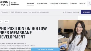 University of Twente International Ph.D. Position on Hollow Fiber Membrane Development in Netherlands for 2023/2024