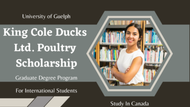 University of Guelph King Cole Ducks Ltd. Poultry Scholarship, Canada for 2023