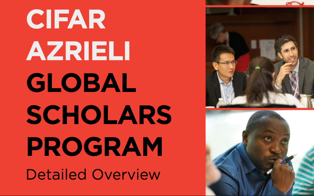 Canadian Institute for Advanced Research CIFAR Azrieli Global Scholars Programme for International Researchers, Canada 2023